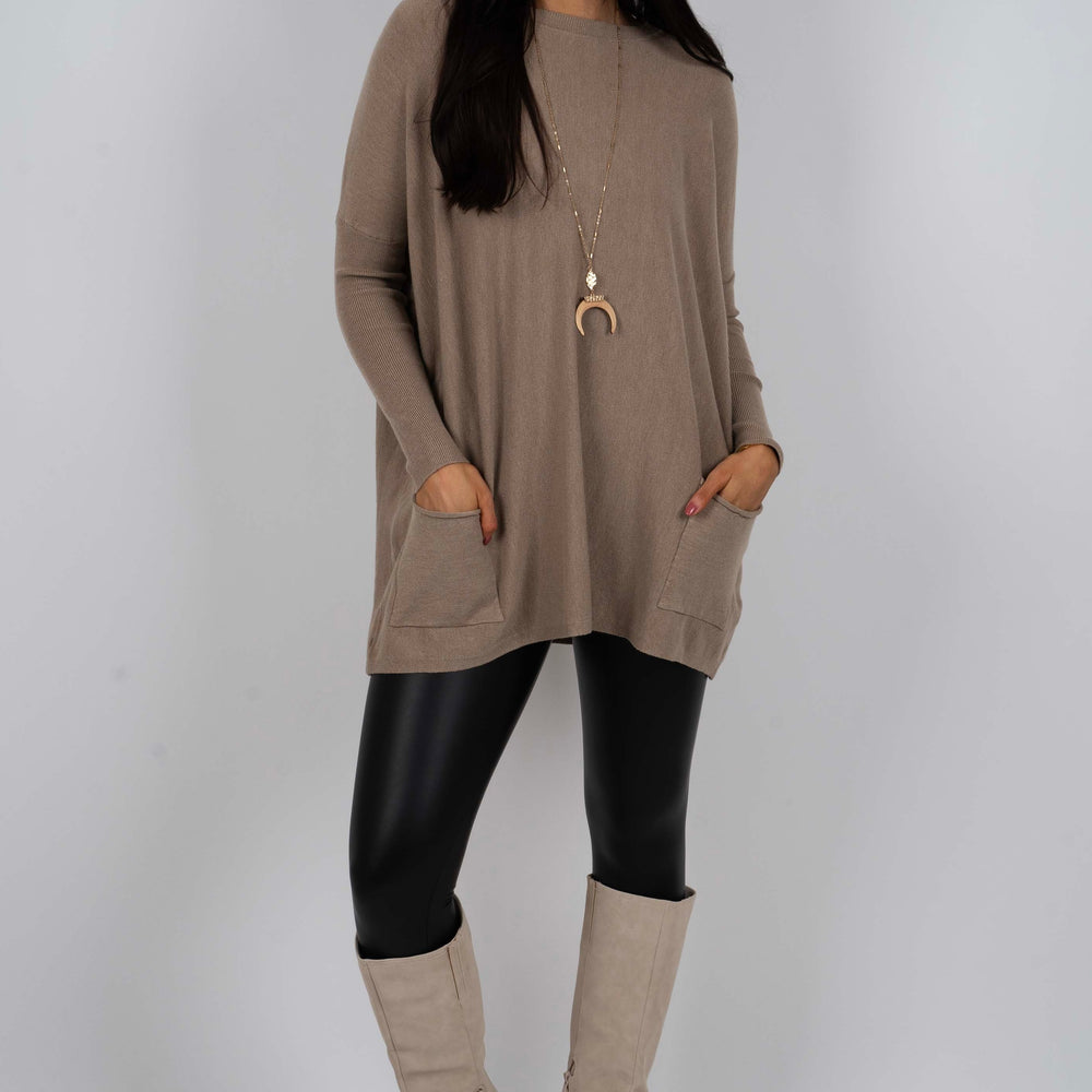 Totally Smitten Sweater (Mocha)