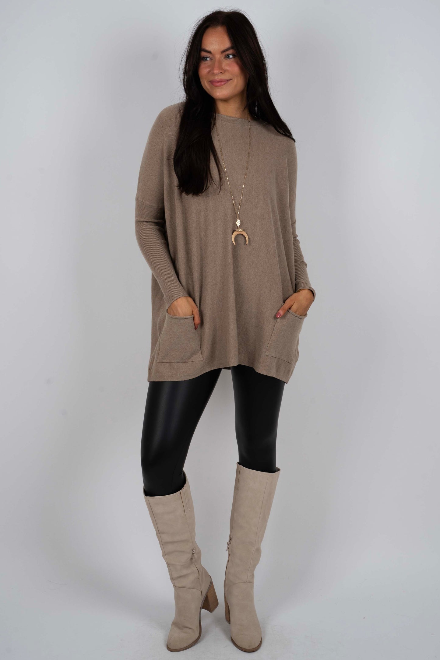 Totally Smitten Sweater (Mocha)