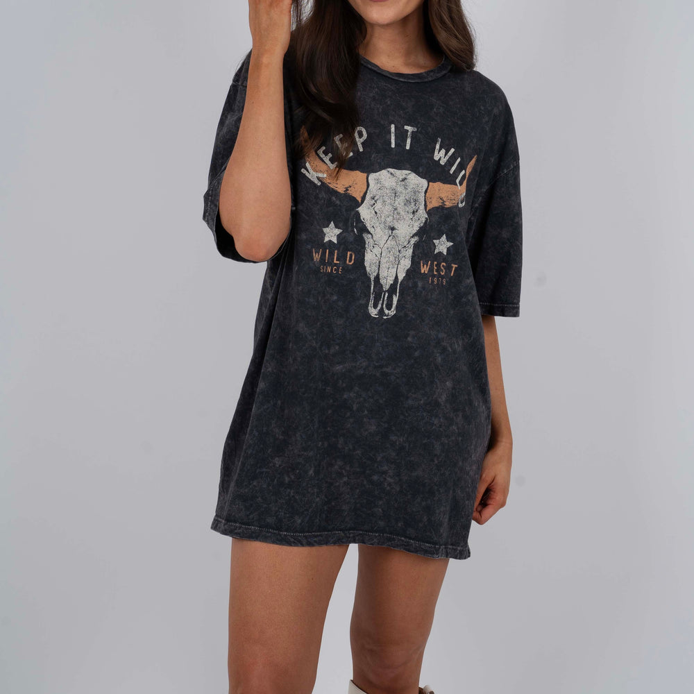 
                      
                        Keep It Wild Cow Skull Graphic Tee
                      
                    