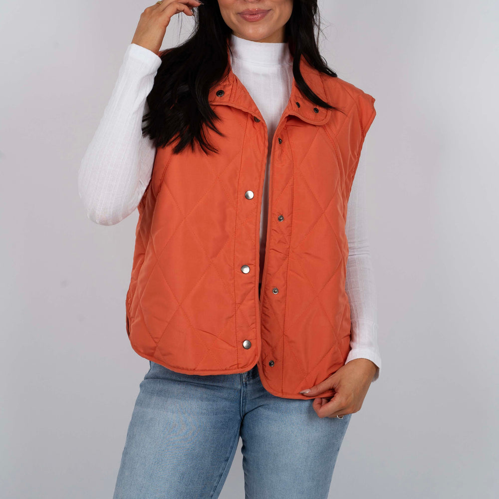 
                  
                    Be Mine Puffer Vest (Rust)
                  
                