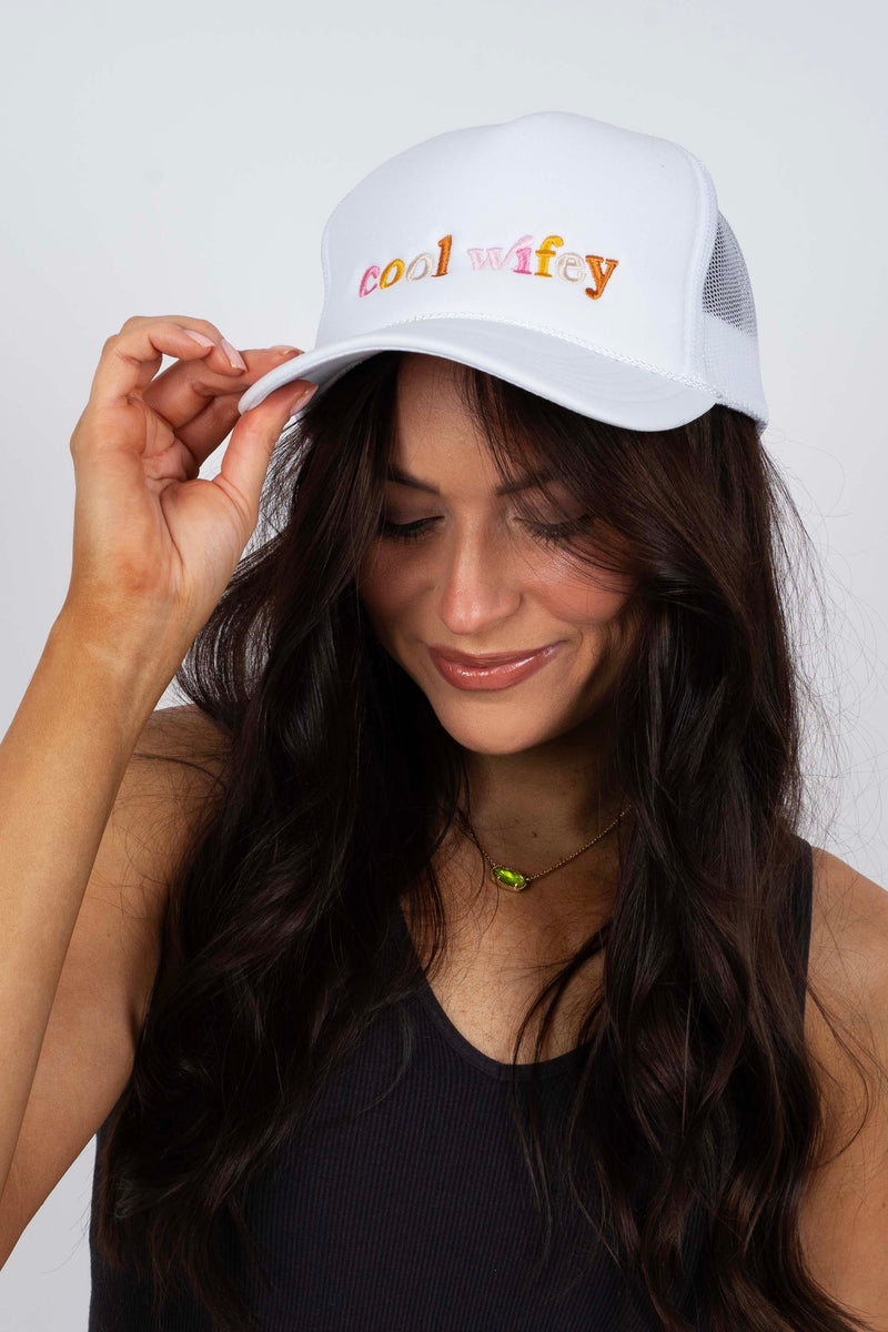 Cool Wifey Hat (White)