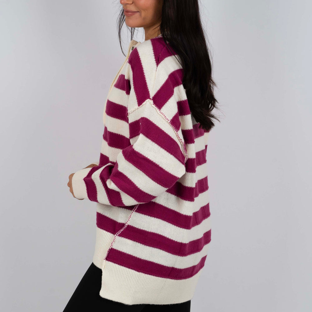 
                  
                    Time To Charm Sweater (Berry)
                  
                