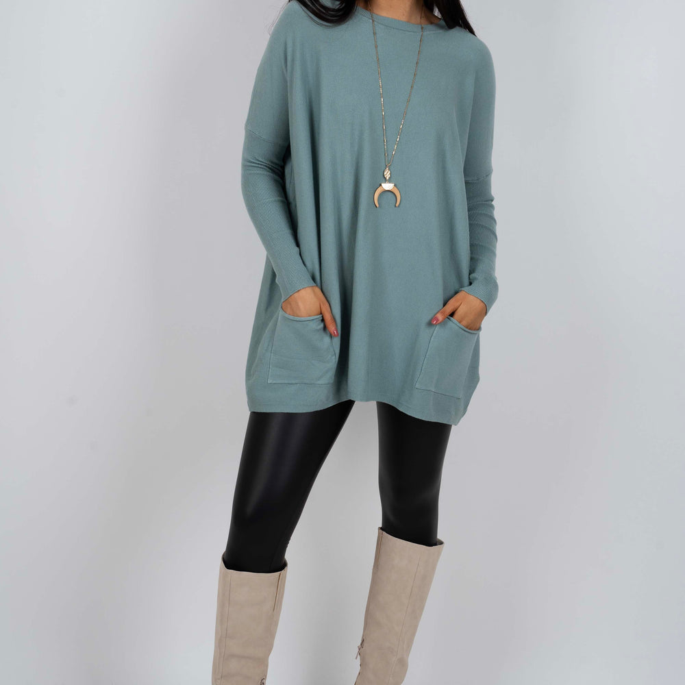 Totally Smitten Sweater (Pale Olive)