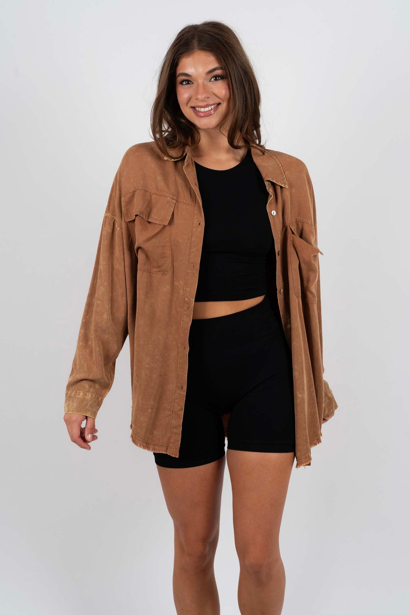 Nothing Less Top (Camel)