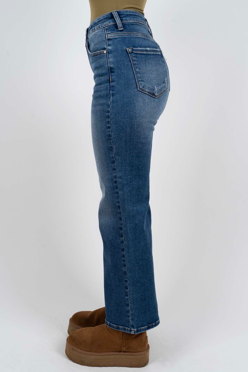 Risen Delaney Straight Leg Jeans (Medium)