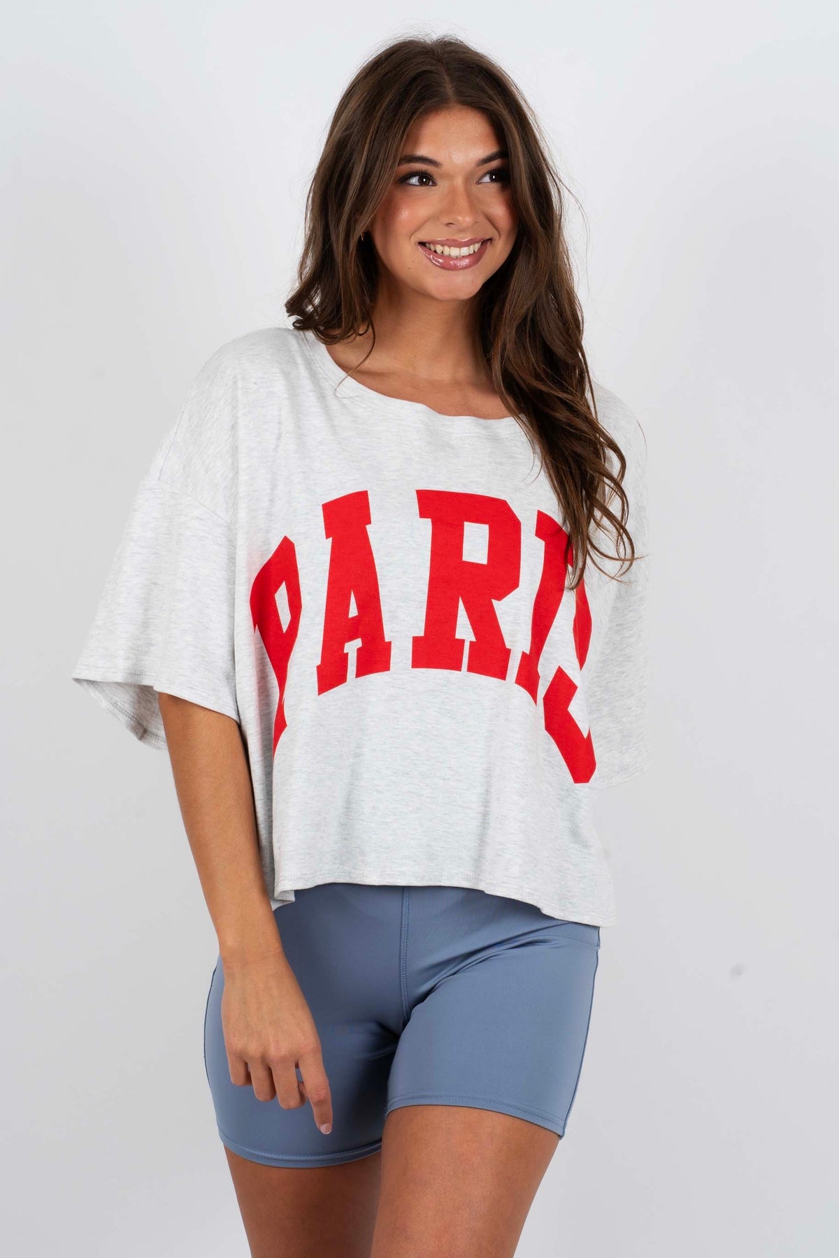 Paris Graphic Cropped Tee