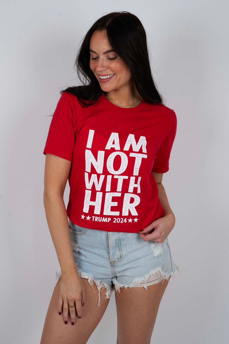 I'm Not With Her Graphic Tee (Red)