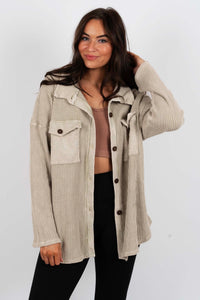 Camdyn Button Down (Stone)