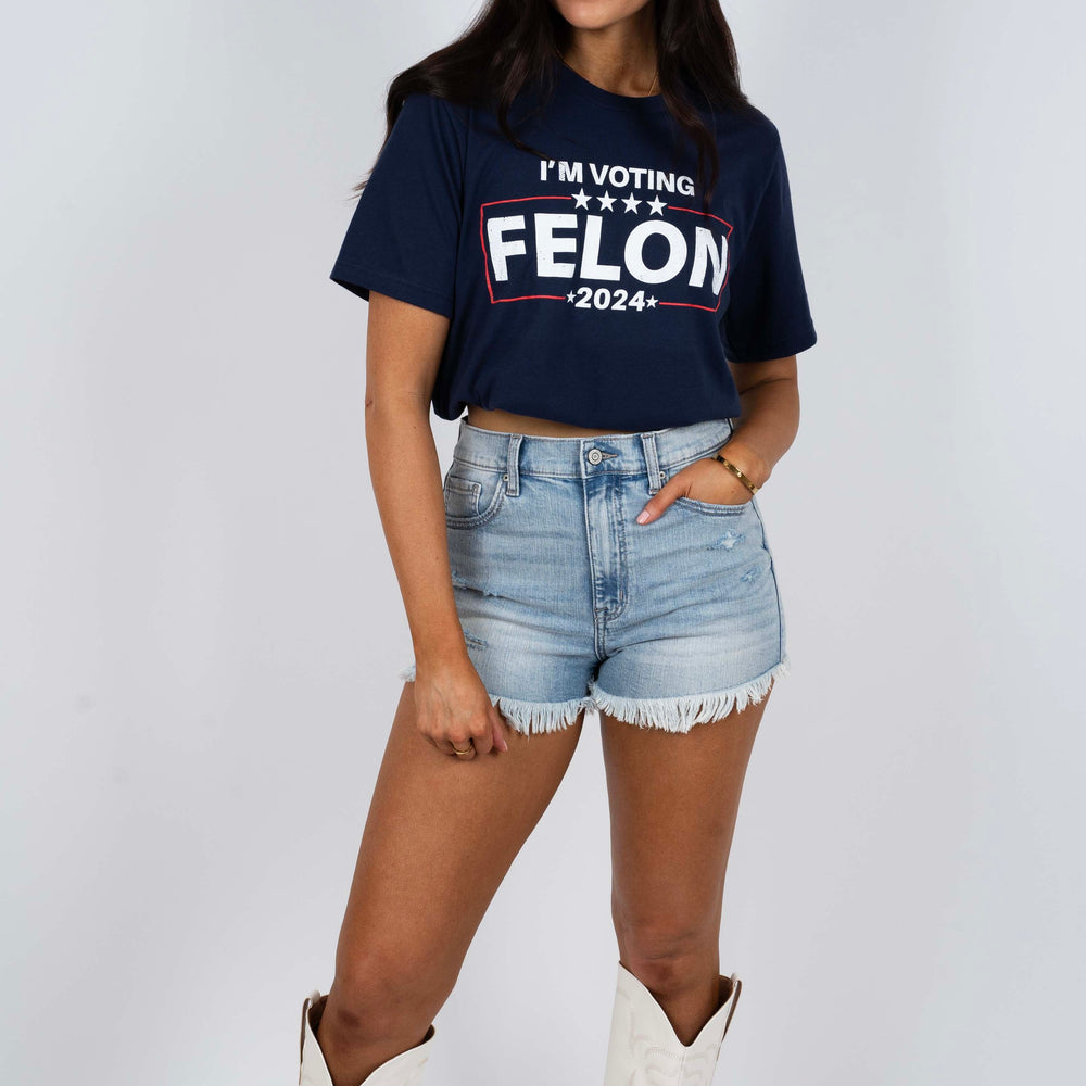 
                      
                        I'm Voting Felon Graphic Tee (Navy)
                      
                    