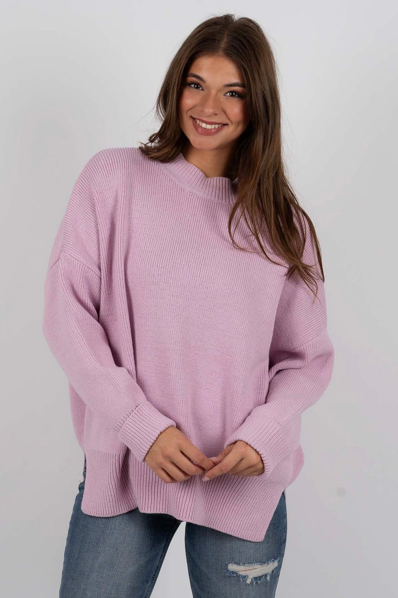 Something To Tell Sweater (Lavender)