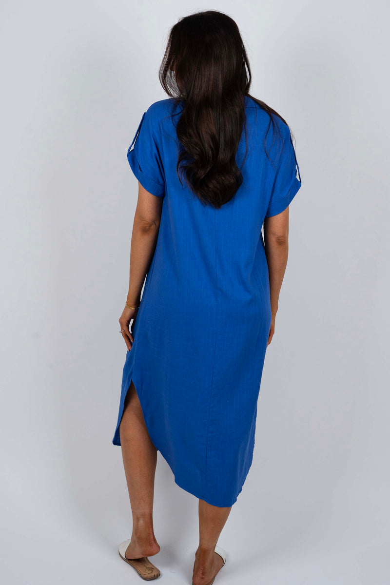 Take A Moment Maxi Dress (Royal Blue)