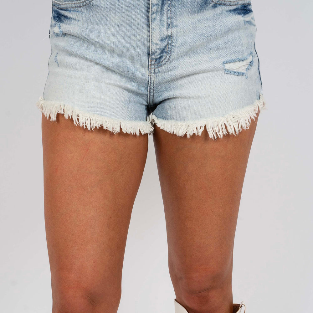 Lulu High Rise Cut Off Shorts (Subzero)