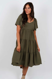 Time Will Tell Dress (Olive)
