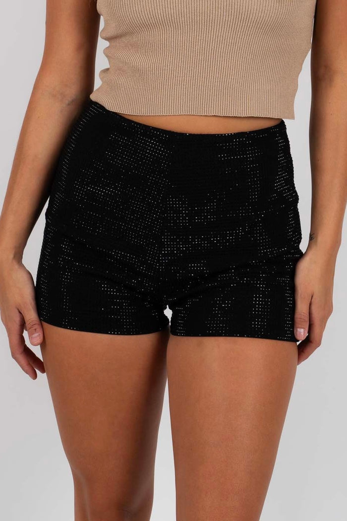 Try To Keep Up Shorts (Black/Black)