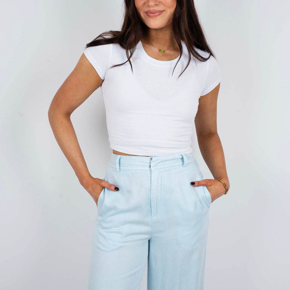 Simply Me Crop Top (White)