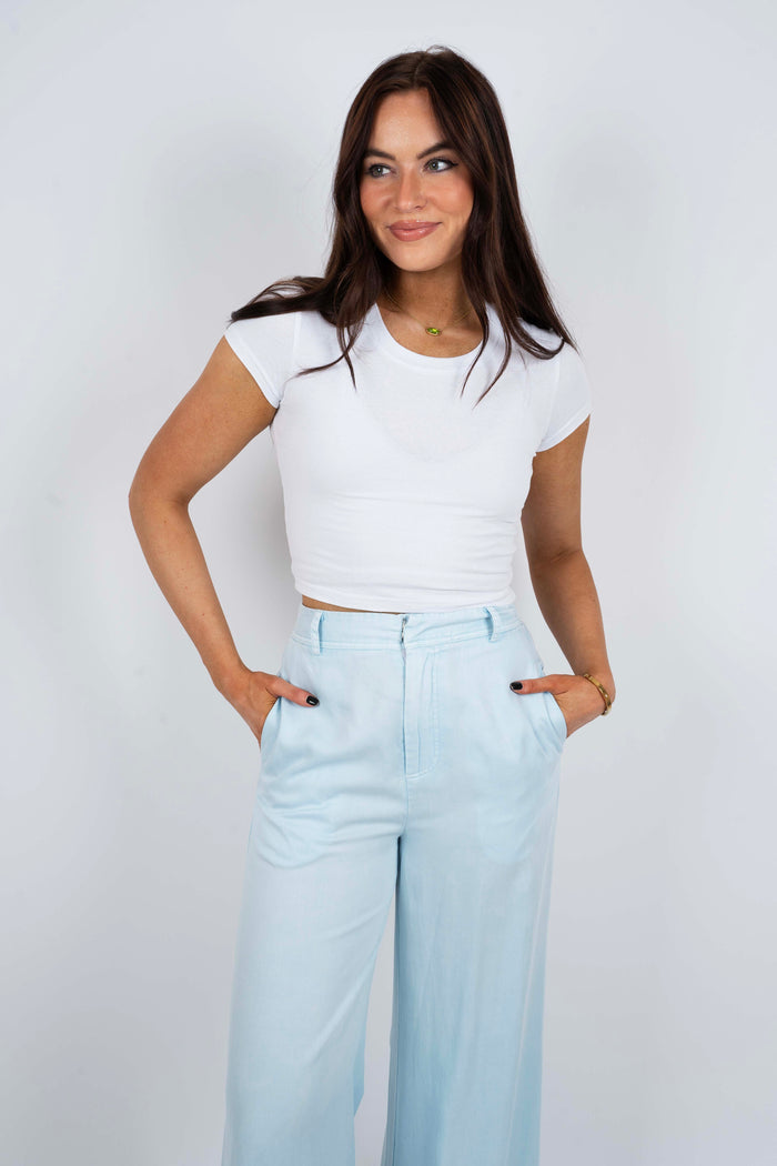 Simply Me Crop Top (White)