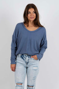 Not There Yet Top (Denim)