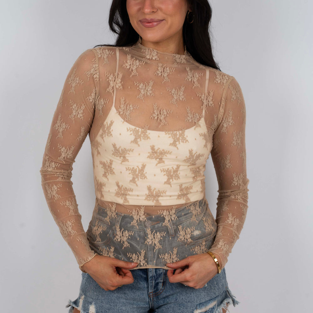 A Part Of Me Lace Top (Champagne)