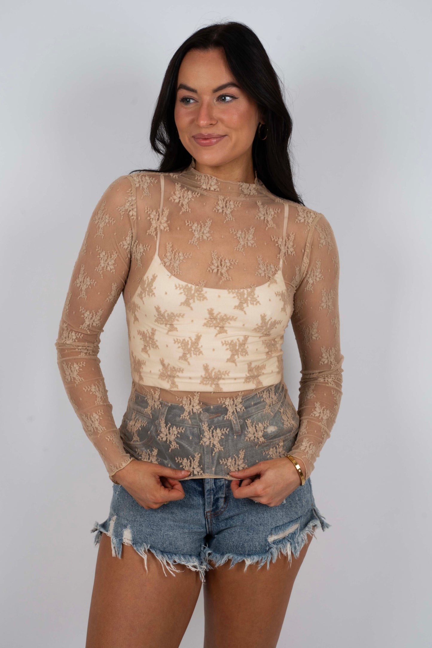 A Part Of Me Lace Top (Champagne)