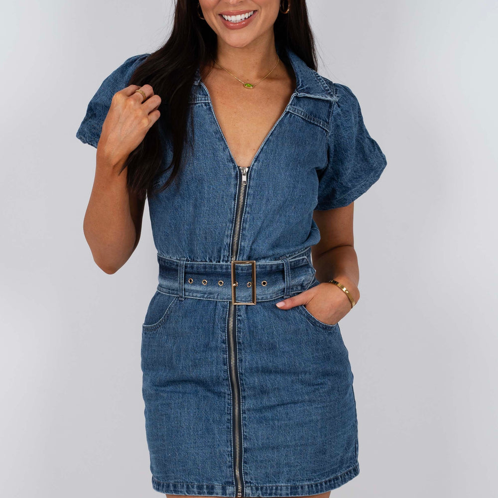 
                      
                        Forever Wild Denim Dress
                      
                    