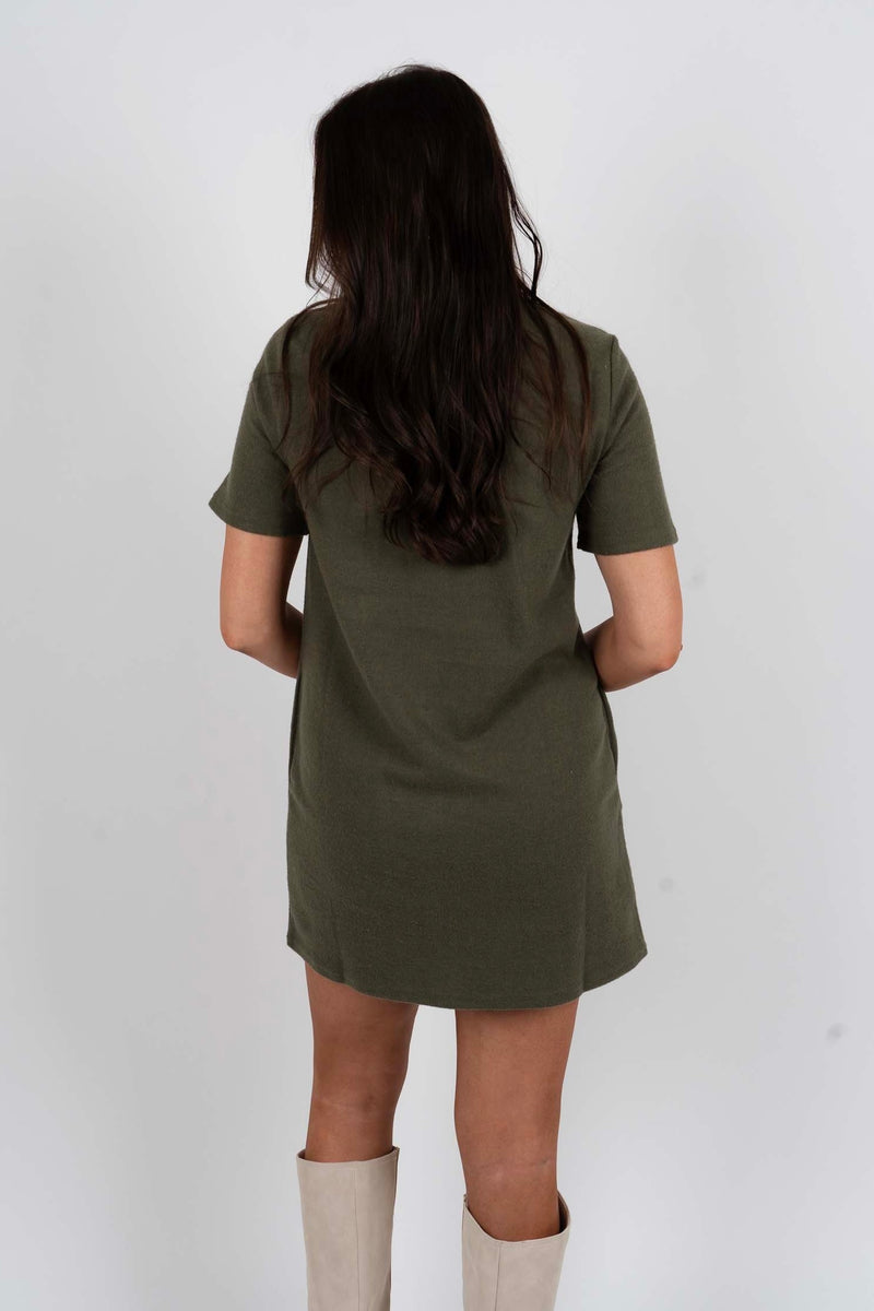 Tiffany T-Shirt Dress (Olive)