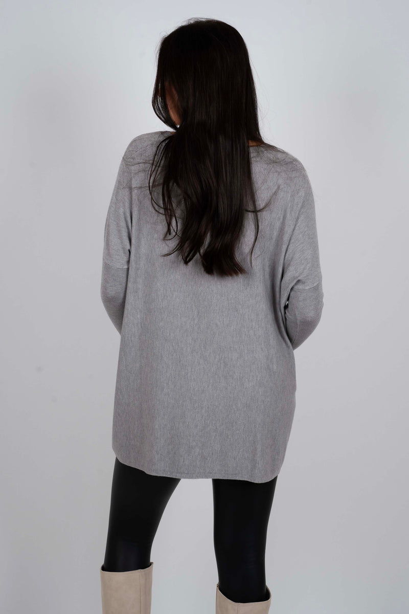 Totally Smitten Sweater (Heather Grey)