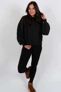 Lindsey Oversized Pullover (Black)