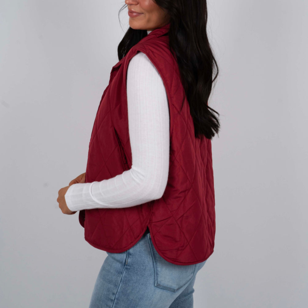 
                  
                    Be Mine Puffer Vest (Burgundy)
                  
                