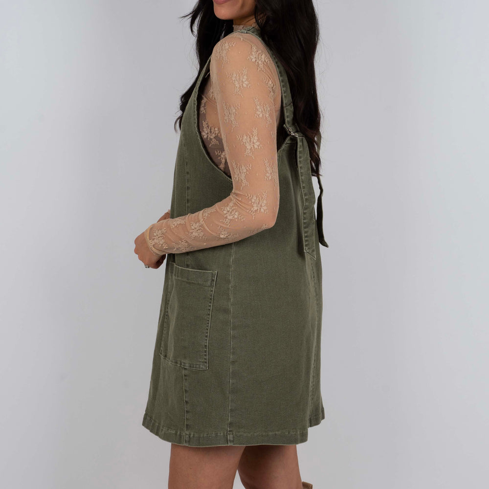 
                      
                        Out Here Denim Dress (Ash Green)
                      
                    