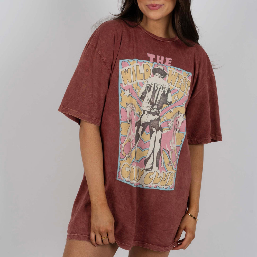 Wild West Graphic Tee (Wine)