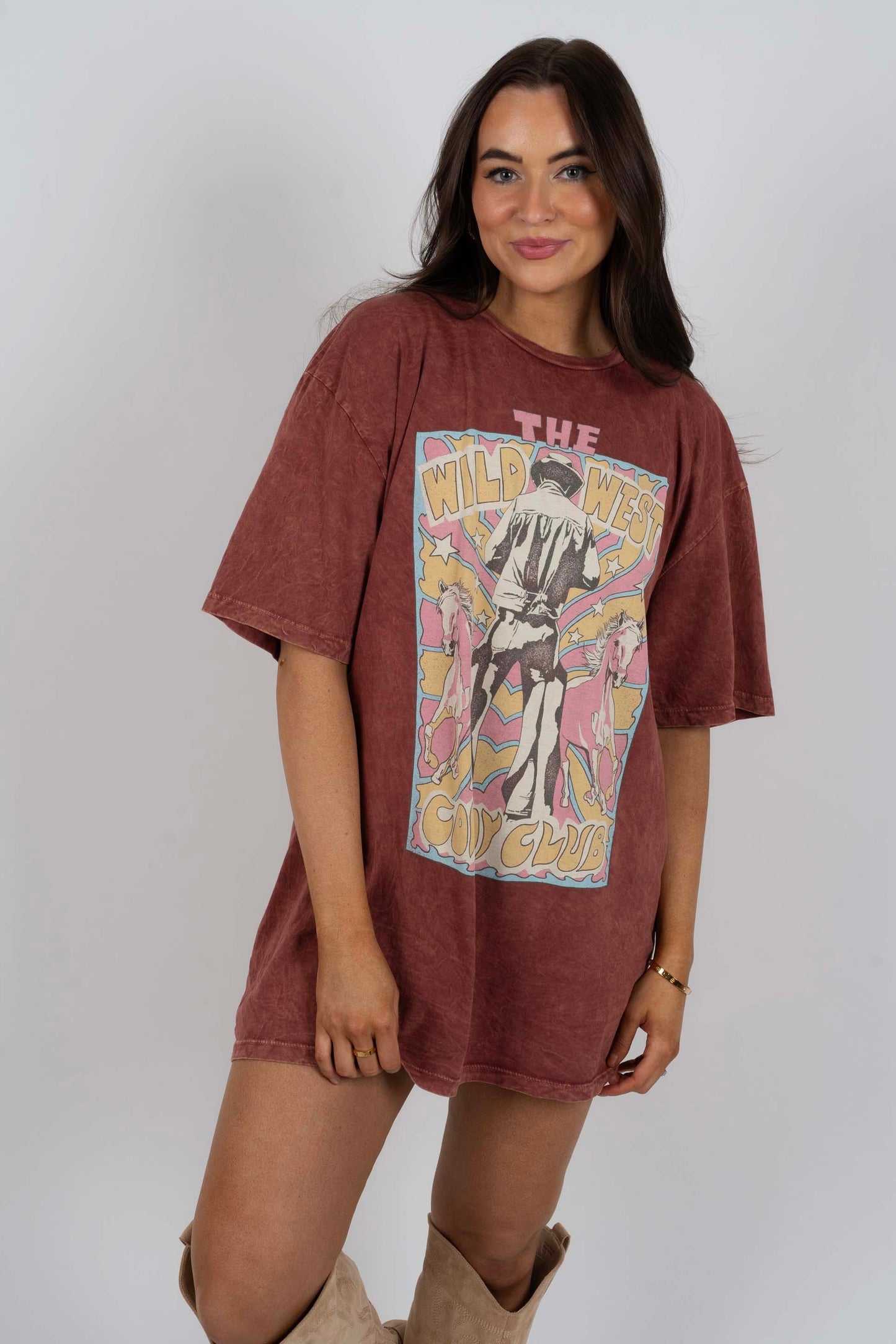 Wild West Graphic Tee (Wine)