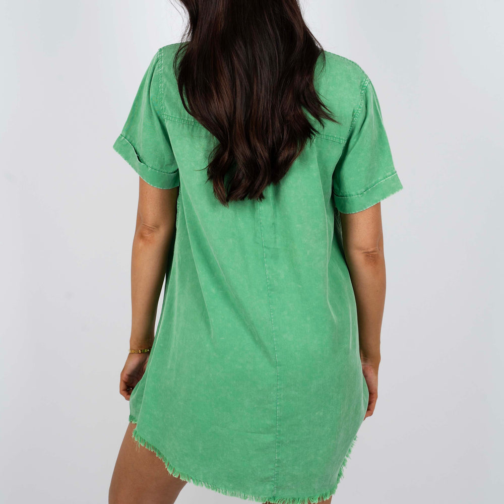 
                      
                        Feel The Fun Shirt Dress (Washed Green)
                      
                    