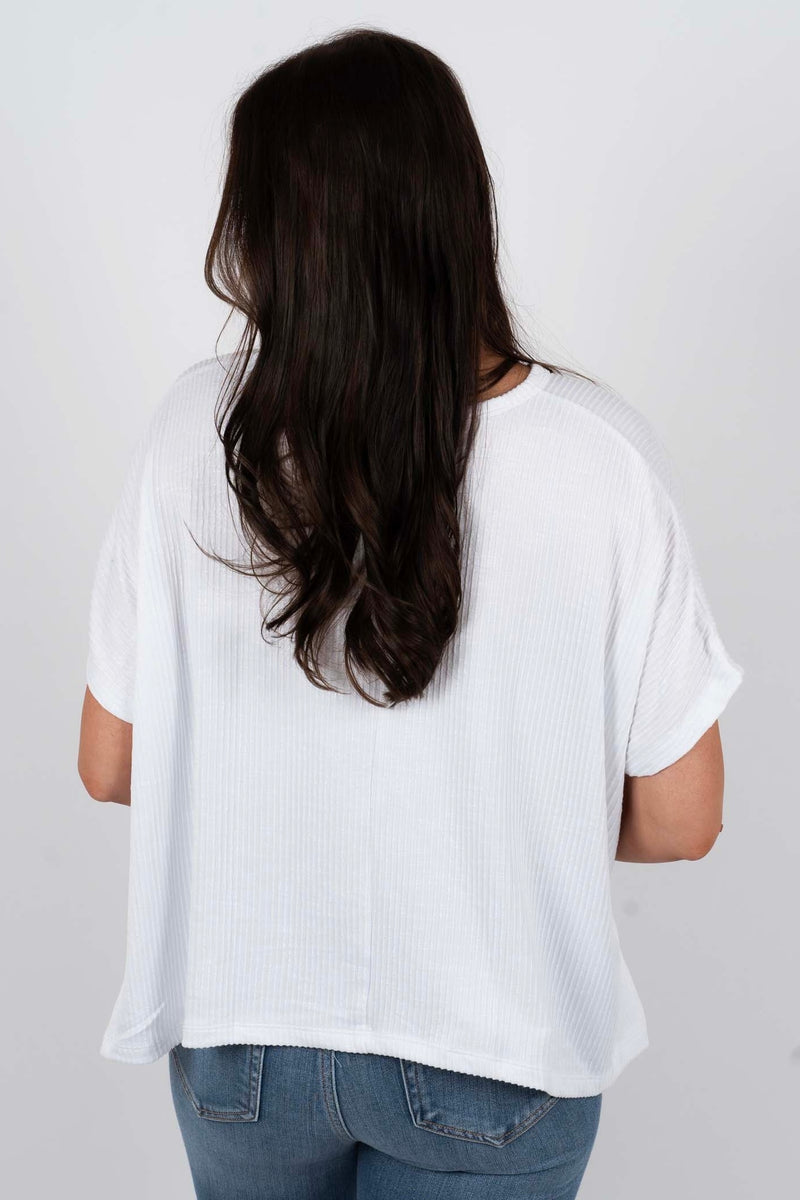 Kendall Striped Top (Off White)