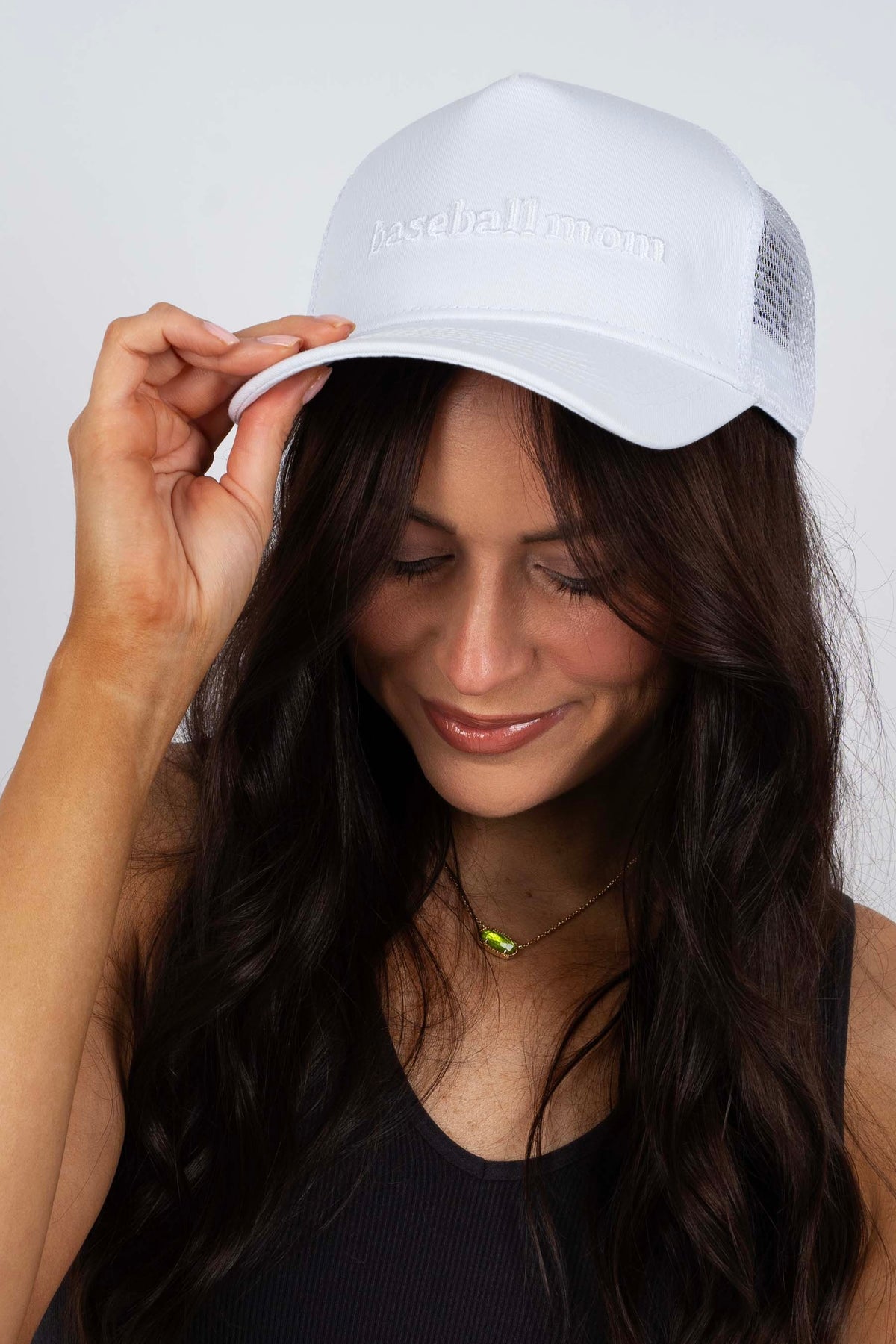 Baseball Mom Hat (White)