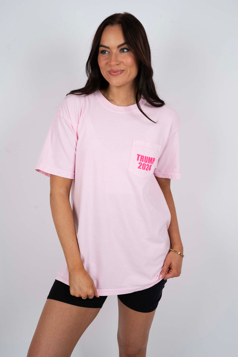 MAGA Girl Comfort Colors Tee (Pink On Pink)