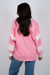 Running On Dreams Top (Pink/Cream)