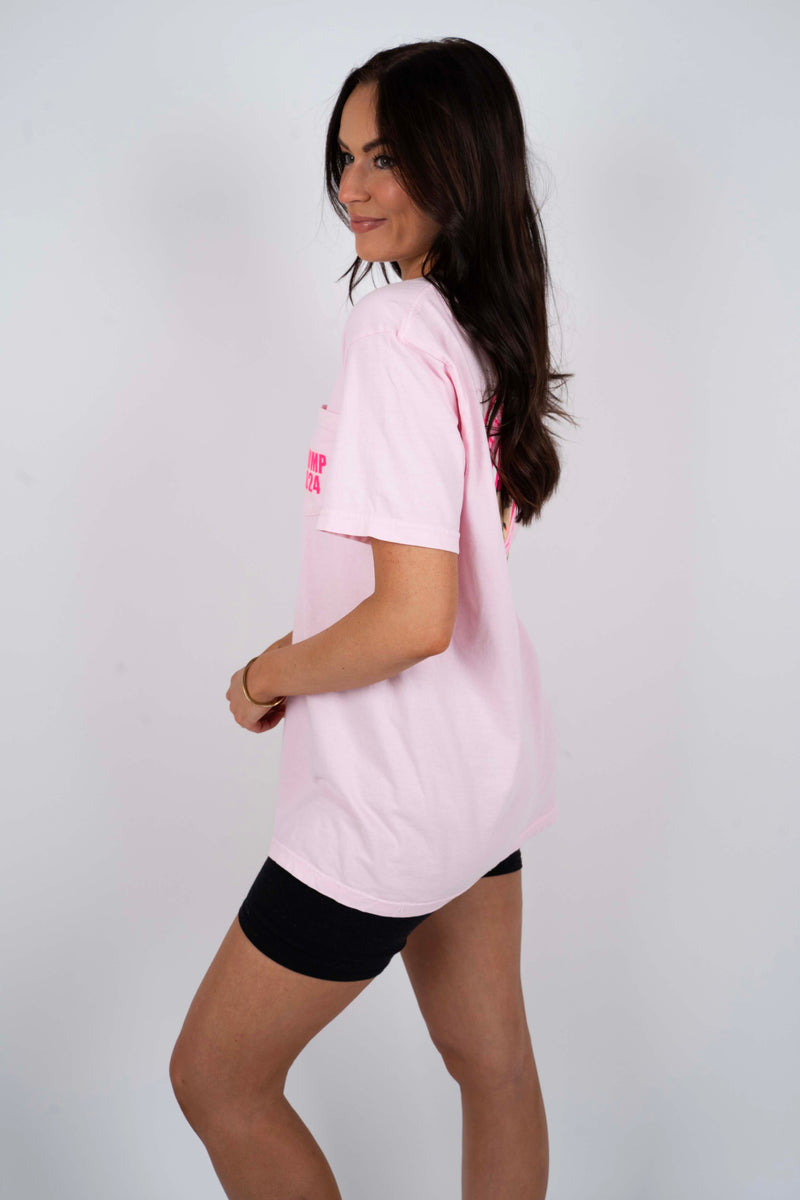 MAGA Girl Comfort Colors Tee (Pink On Pink)