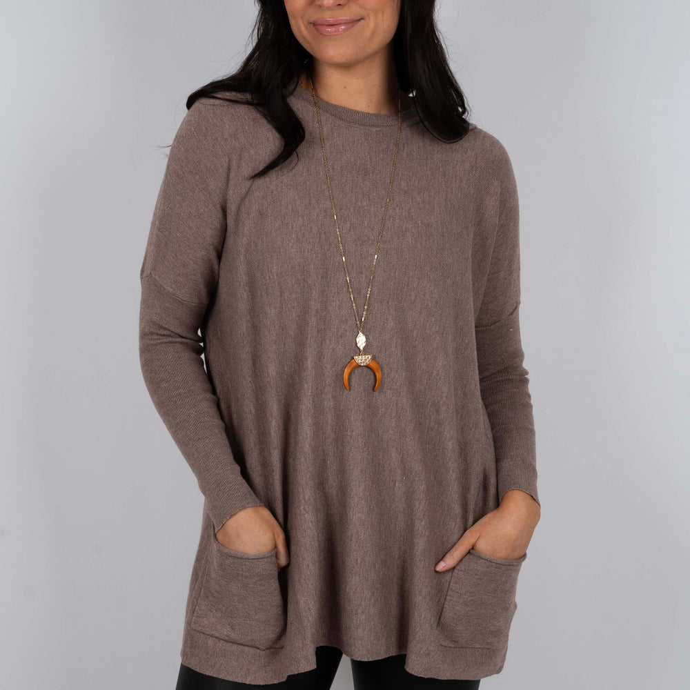 Totally Smitten Sweater (New Mocha)