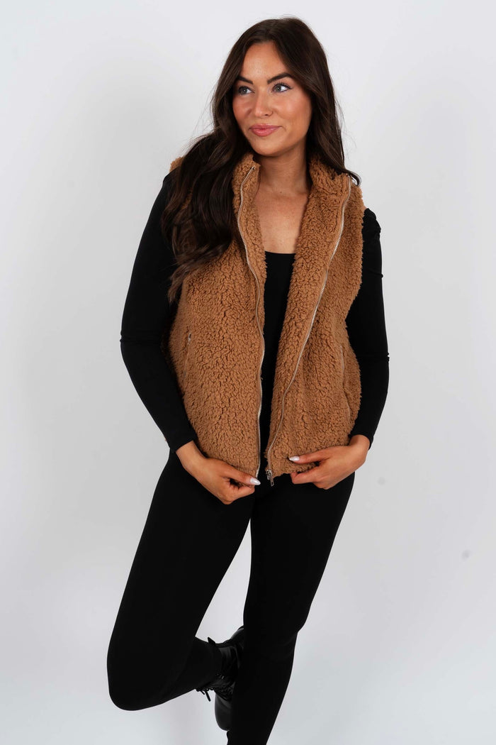 Just This Once Vest (Camel)