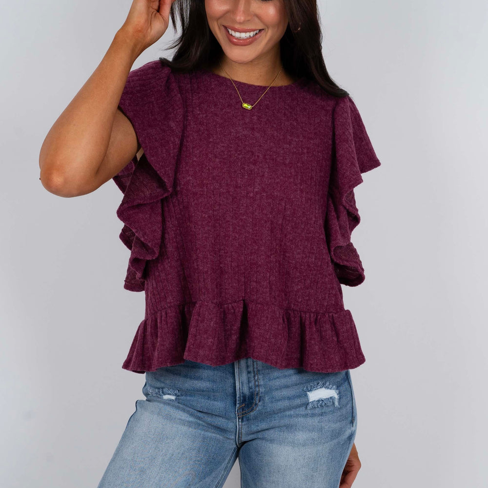 
                      
                        Loving Life Top (Plum)
                      
                    