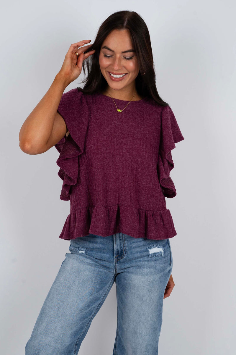 Loving Life Top (Plum)