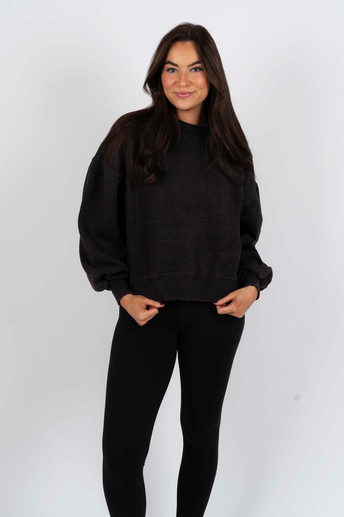 Lindsey Oversized Pullover (Black)