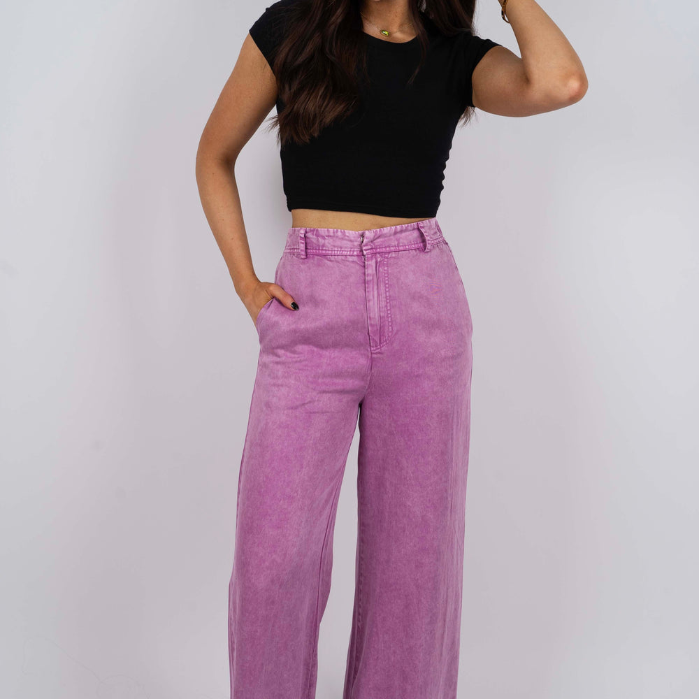 
                      
                        High Stakes Wide Leg Pants (Orchid Pink)
                      
                    