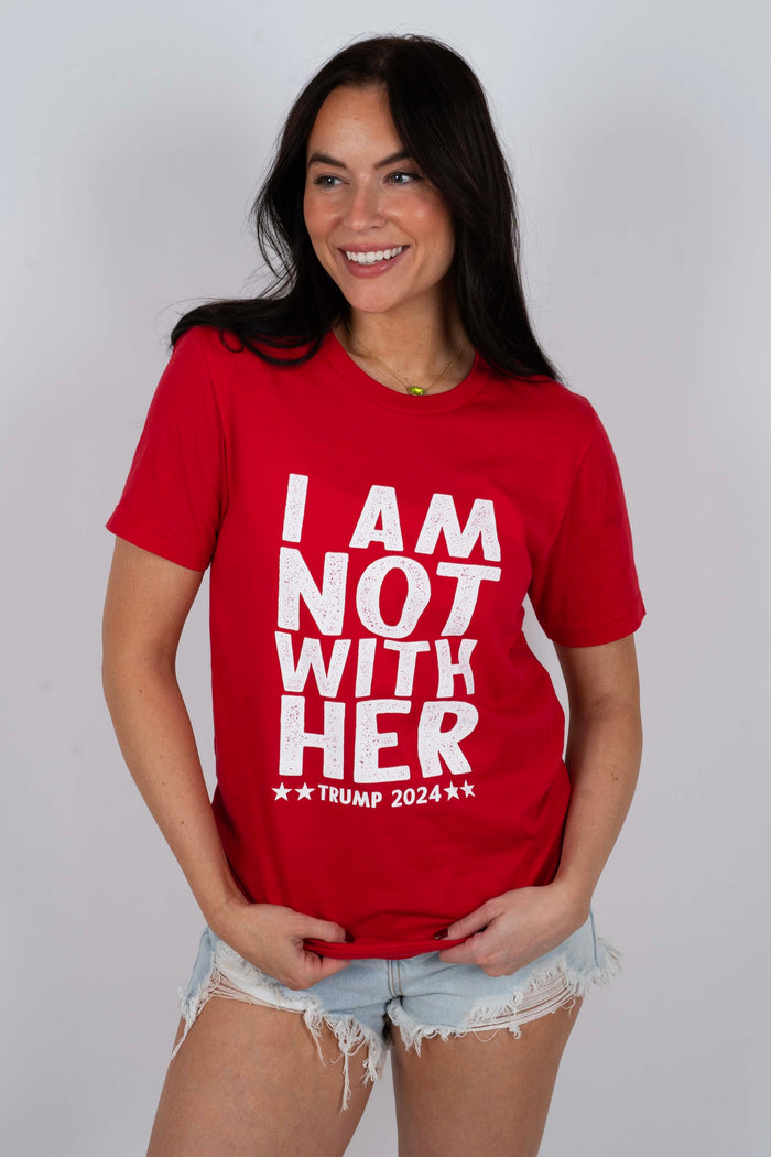 I'm Not With Her Graphic Tee (Red)