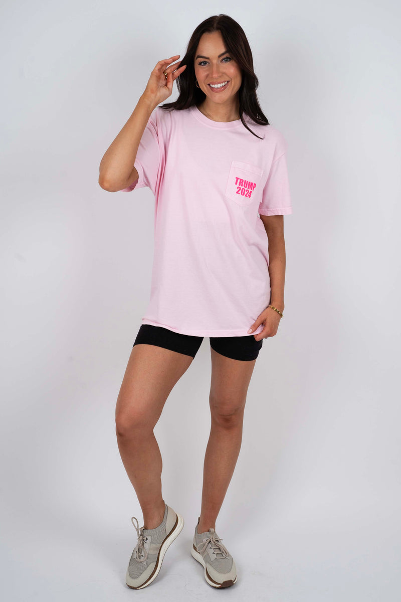 MAGA Girl Comfort Colors Tee (Pink On Pink)