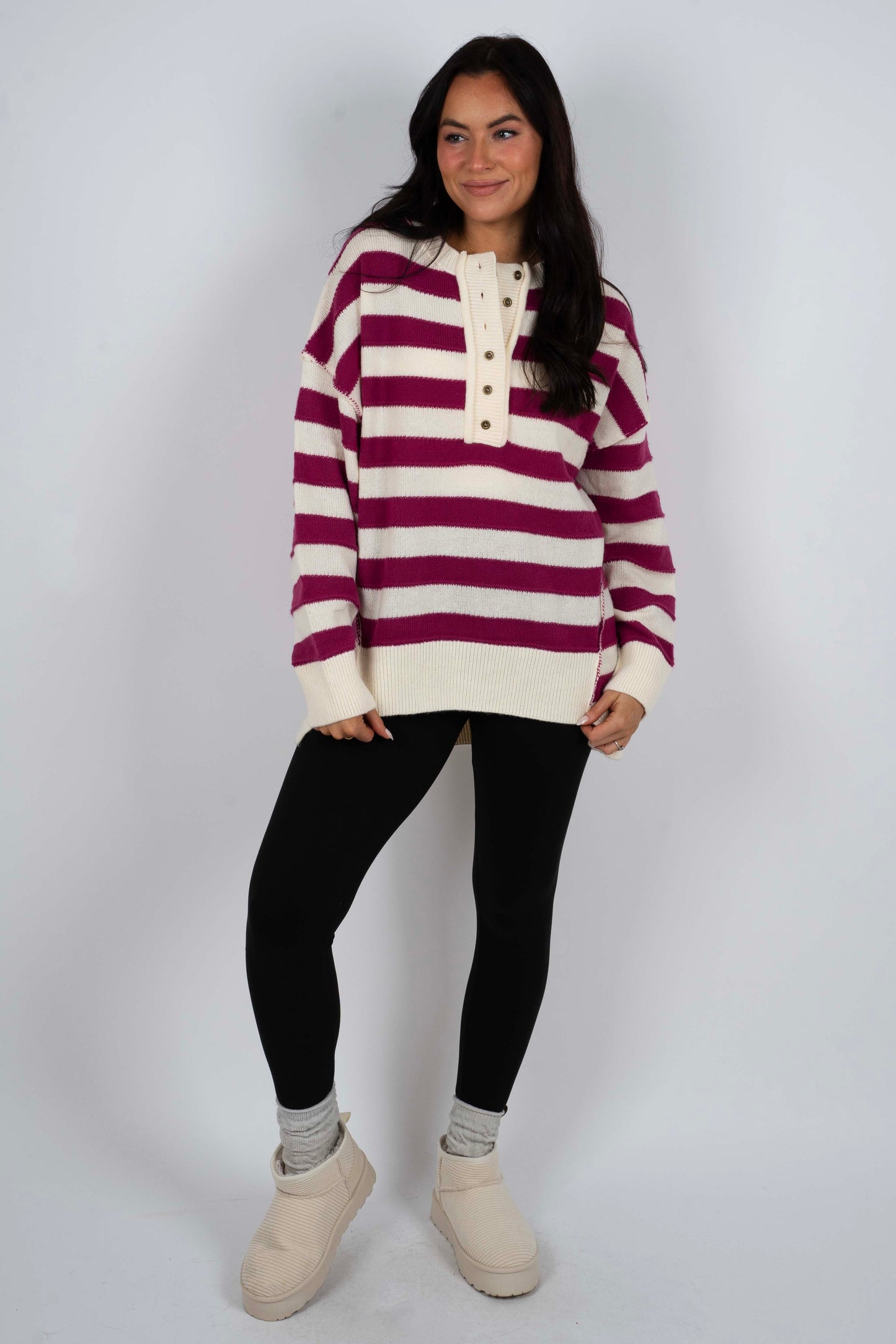 Time To Charm Sweater (Berry)