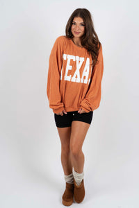 Texas Corded Sweatshirt (Spice)
