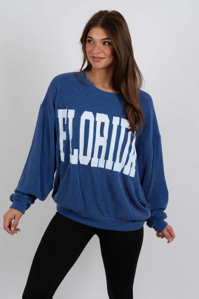 Florida Corded Sweatshirt (Blue)