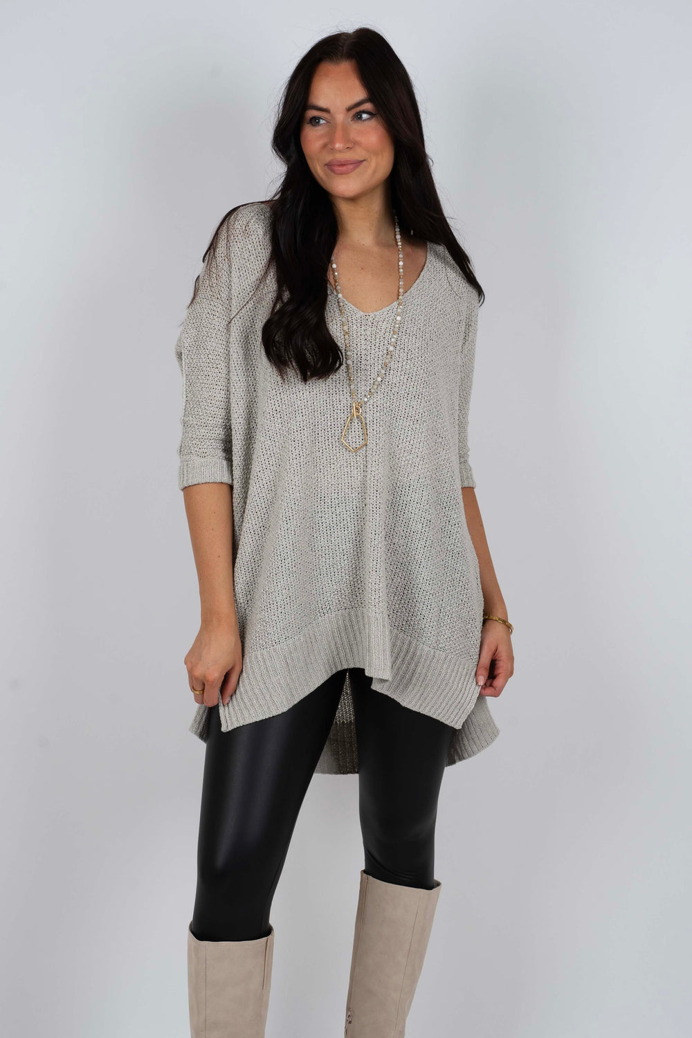 Sweet Secrets Sweater (Light Grey)