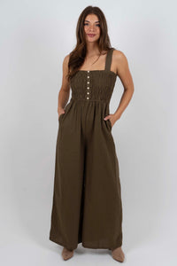 When You Arrive Jumpsuit (Olive)